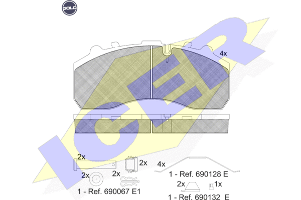Set placute frana,frana disc 151194 G ICER